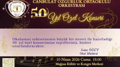 Gazimağusa’da eğitim veren Canbulat Özgürlük Ortaokulu, 50. kuruluş yılını anlamlı